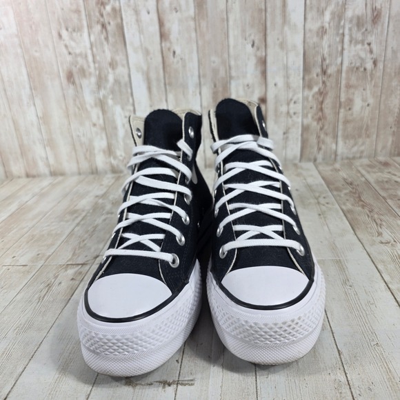 Converse Chuck Taylor All Star Platform High Top Black White Women's Size 7 - Picture 4 of 8